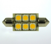 S8x37 LED-Soffitte 100 Lumen Gleichstrom 10-30V DC warmweiss 1W 