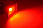 LED-Flutlichtstrahler Gleichstrom rot 12W  