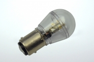 BAY15D LED-Miniglobe 60 Lumen Gleichstrom 10-30V DC warmweiss 0,7W 