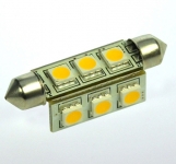 S8x42 LED-Soffitte 145 Lumen Gleichstrom 10-30V DC warmweiss 2W 