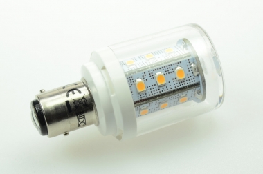 BAY15D LED-Bajonettsockellampe 250 Lumen Gleichstrom 10-30V DC warmweiss 2,5W 