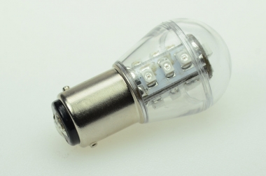 BA15D LED-Miniglobe 25 Lumen Gleichstrom 10-30V DC Gelb 0,7W 