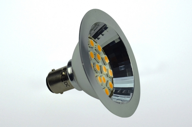 BA15D LED-Bajonettsockellampe AR70 250 Lumen Gleichstrom 10-30V DC warmweiss 2,7W 