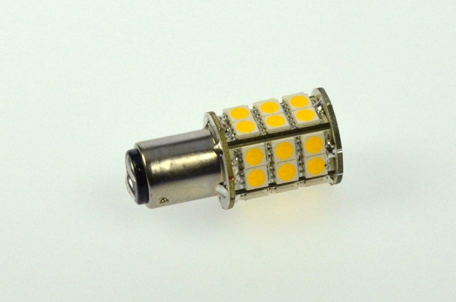 BA15D LED-Bajonettsockellampe 300 Lumen Gleichstrom 10-30V DC warmweiss 3,2W 